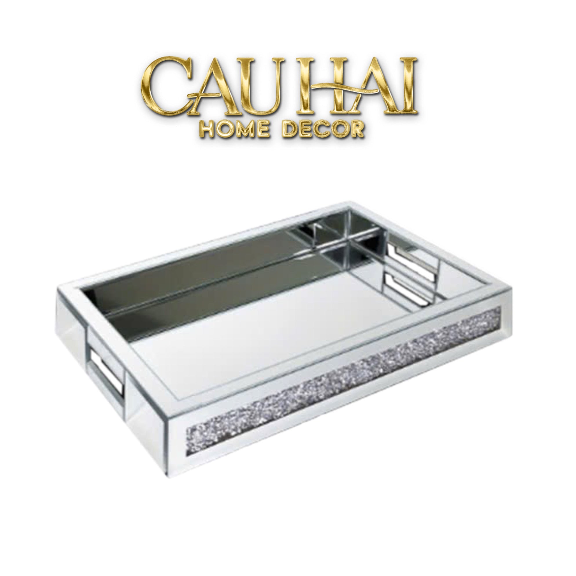 Haute Folie - Starlight Mirrored Rectangular Tray 38x28x5