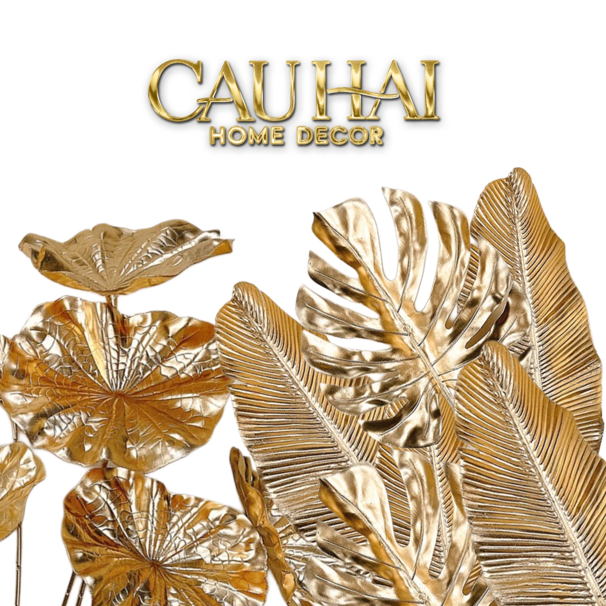 Tết Couture - Set 2 Cành Lá Gold Kim Diệp Phú Quý – Golden Leaf Branches