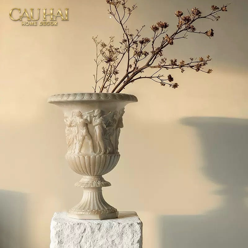 Maison Couture - Bình Phù Điêu Amphora Des Dieux Dionysien - Patrimoine H47-CẬU HAI HOME DECOR