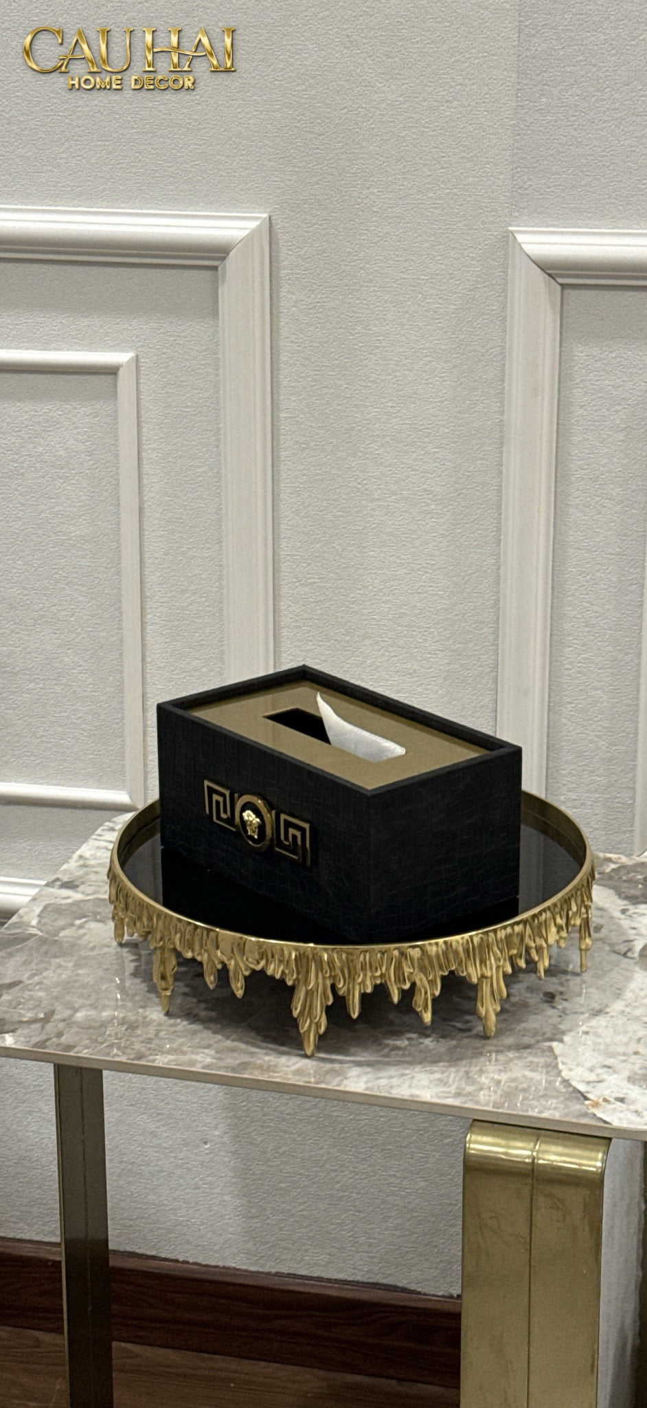 HOME COUTURE - HỘP KHĂN GIẤY PHANTOM CUIR DE CROCO -  SPÉCIALE LIMITÉE ÉDITION