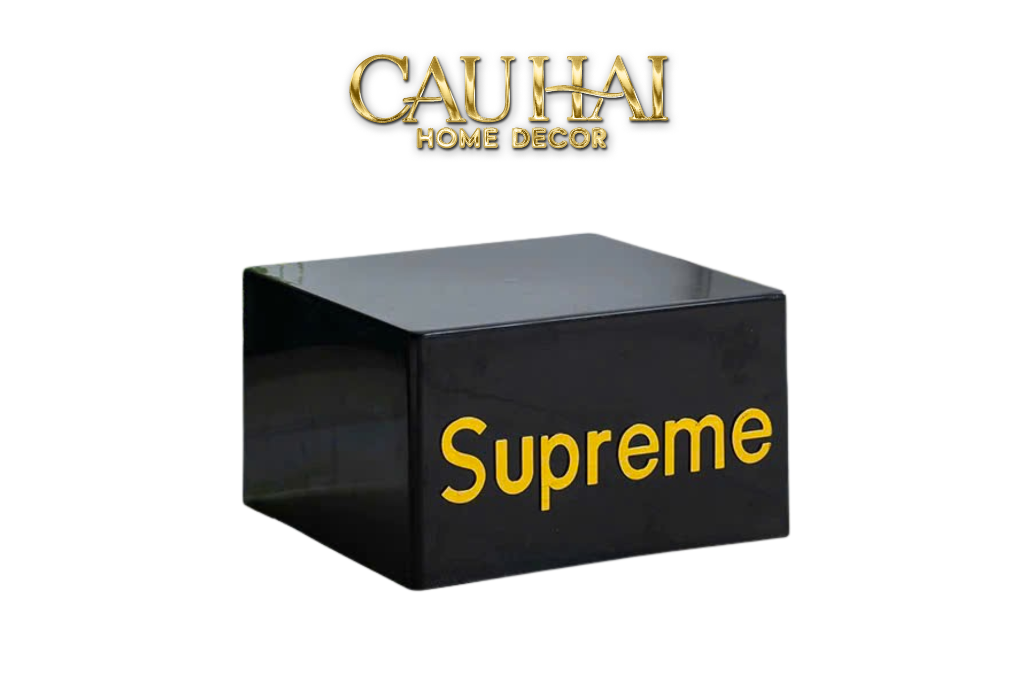 Bục Đôn Gỗ rf  Xtreme Display Base  - Black / White Gallery Block Pedestal