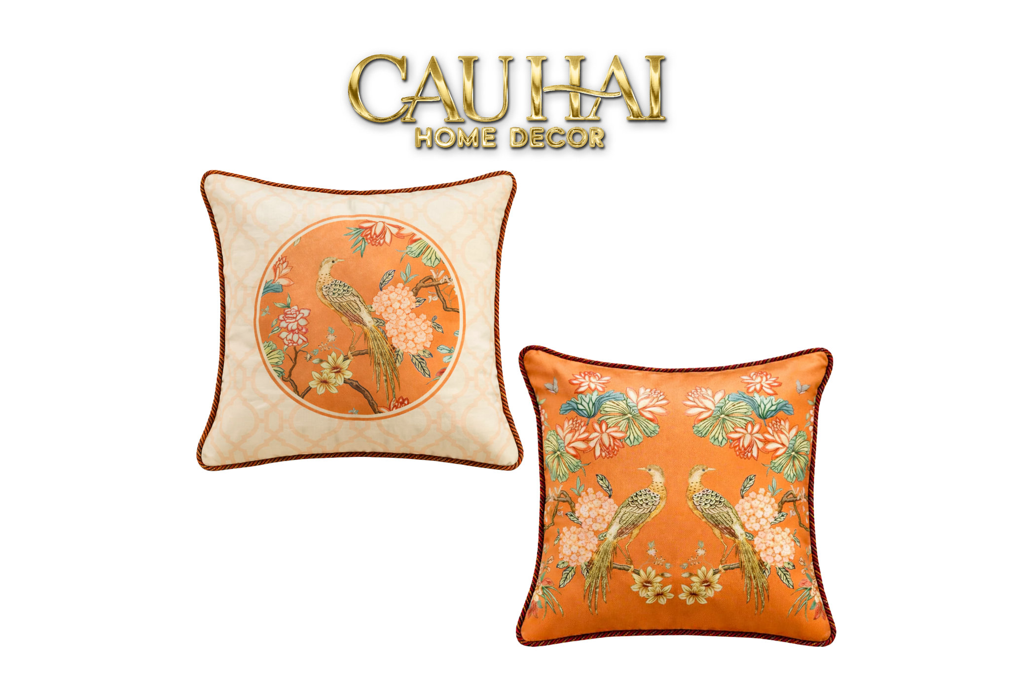 Tết Couture - Vỏ Gối Nhung Heirloom  Bird of Dynasty 45