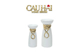 HOME COUTURE – SET 2 ĐẾ NẾN  GOLDEN INFINITY LOOP CANDLE STAND