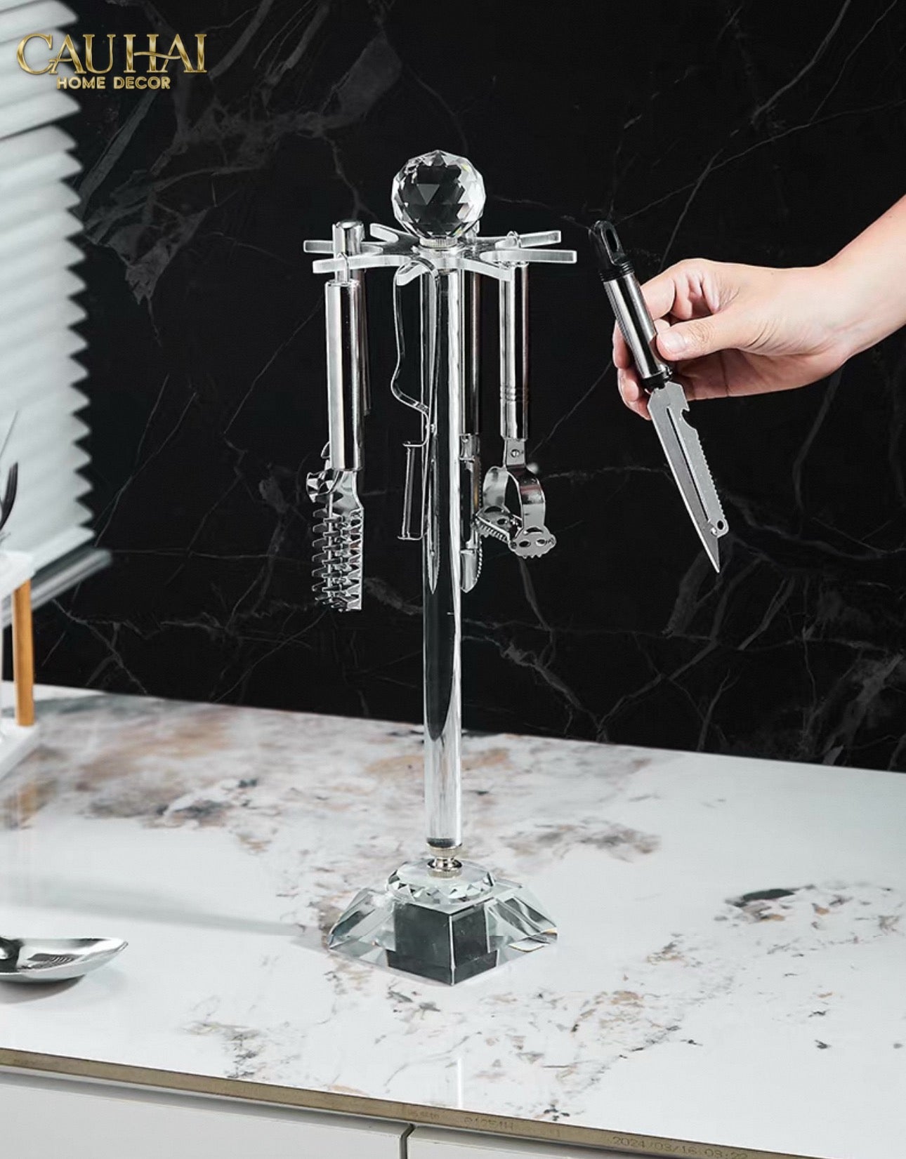 KITCHENWARE CRYSTAL HOLDER - UTENSILS CRYSTAL HOLDER H44