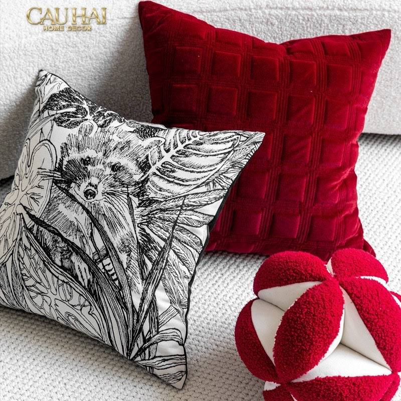 VỎ GỐI NHUNG LUX VELVET CRIMSON PEAK 45