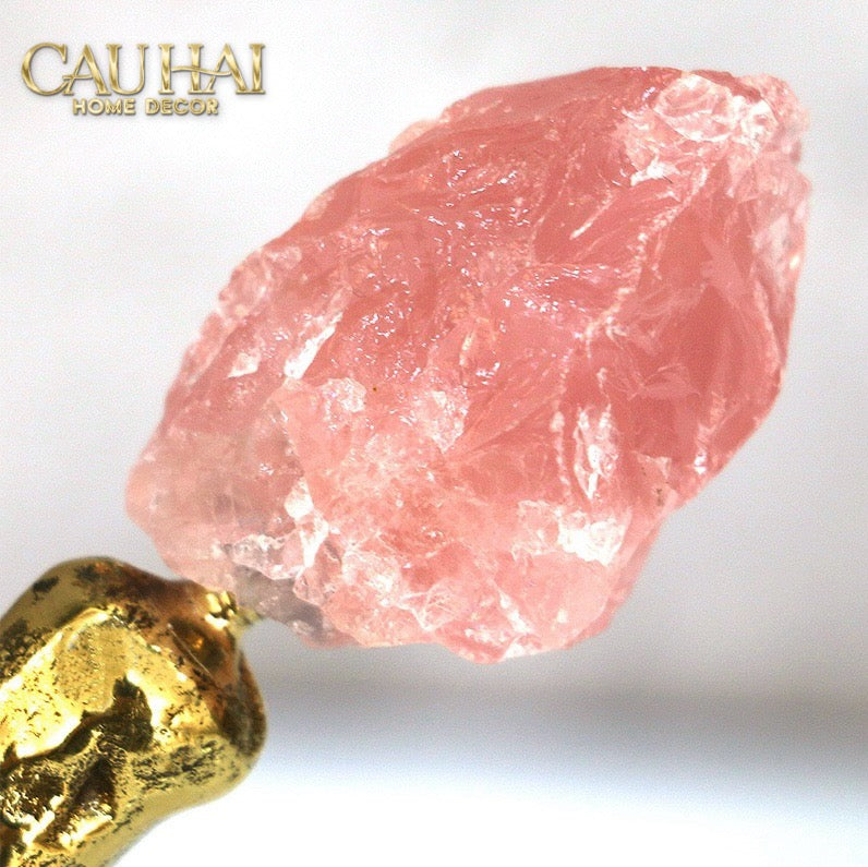 Maison Couture - Tượng Đồng Nhánh Cây Đá Thạch Anh Amethyst Aventurine  Tree of Fortune     25x8x26