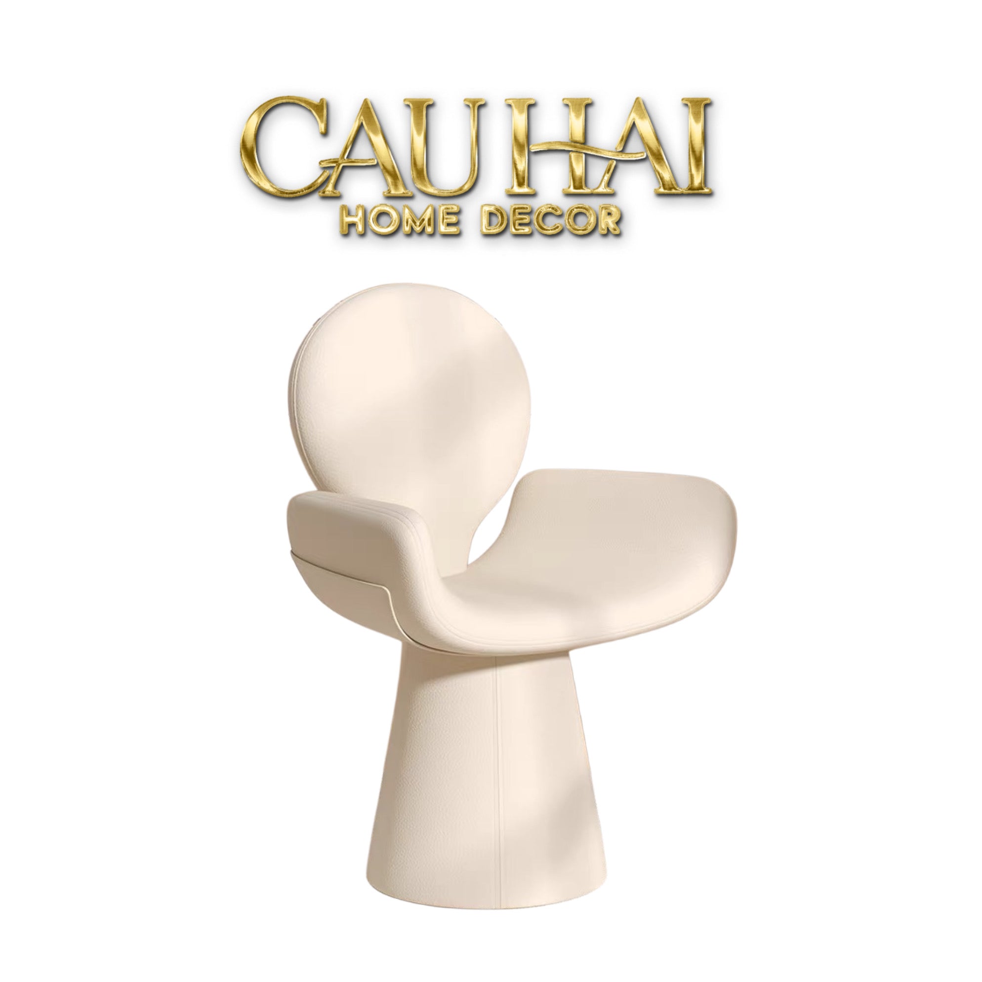 Ghế Tựa Da Cao Cấp -  Halo Atelier Ivory