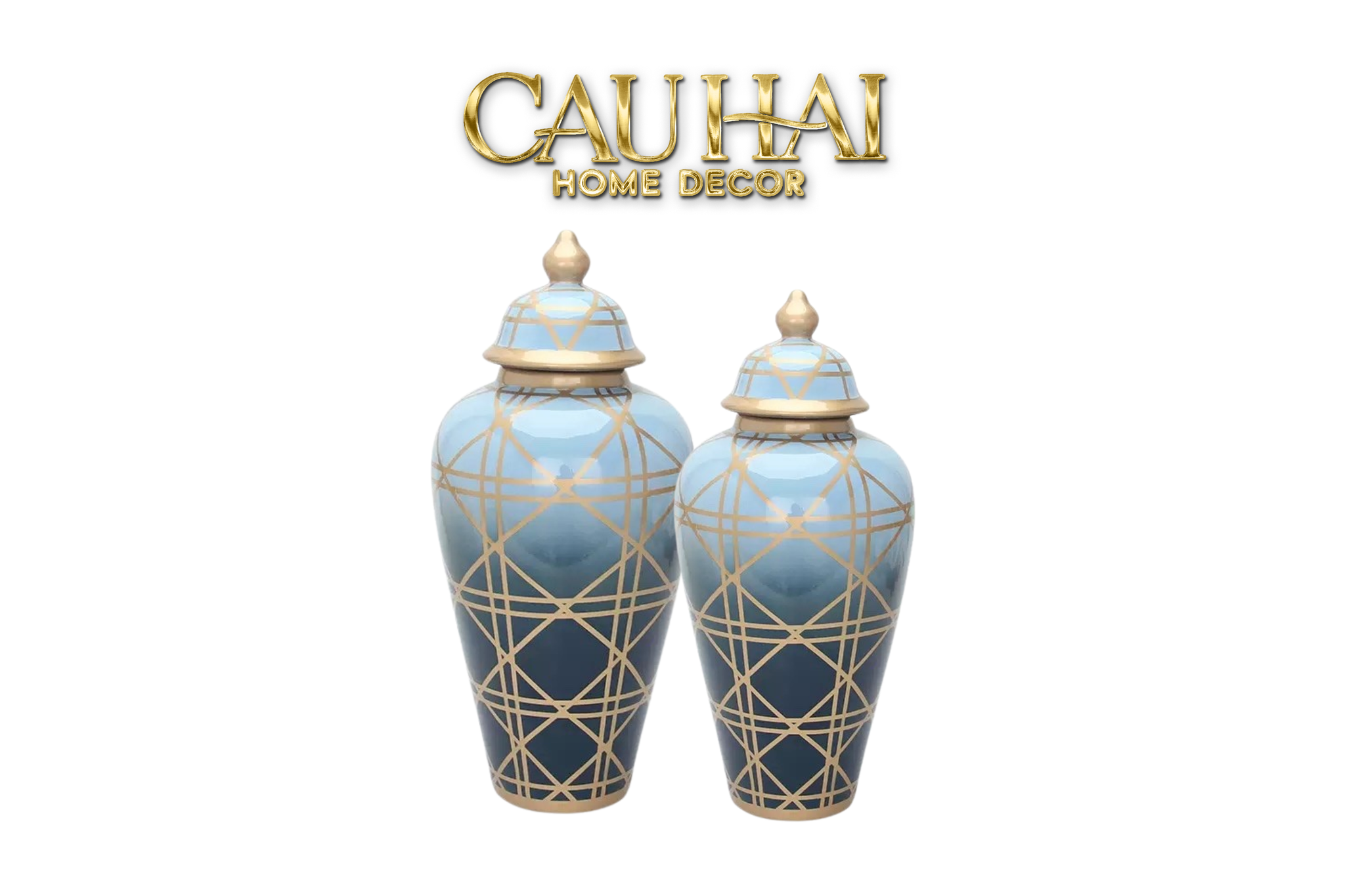 Home Couture - Bình Hoa Ocean Gradation Porcelain-CẬU HAI HOME DECOR