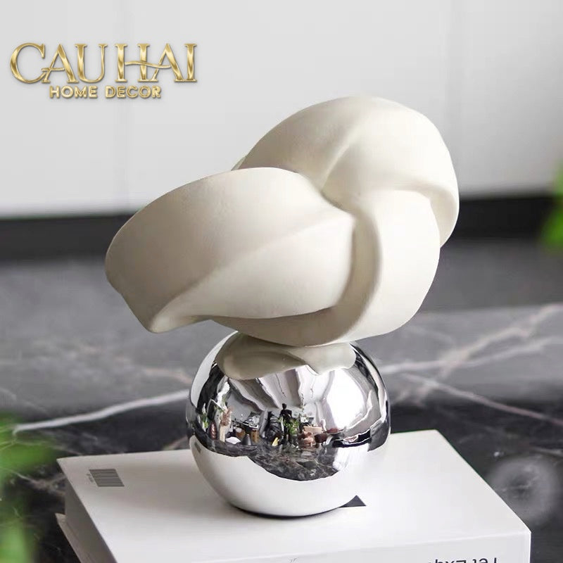 Abstract Art Sculpture — Ivory Reverie Objet d'Art