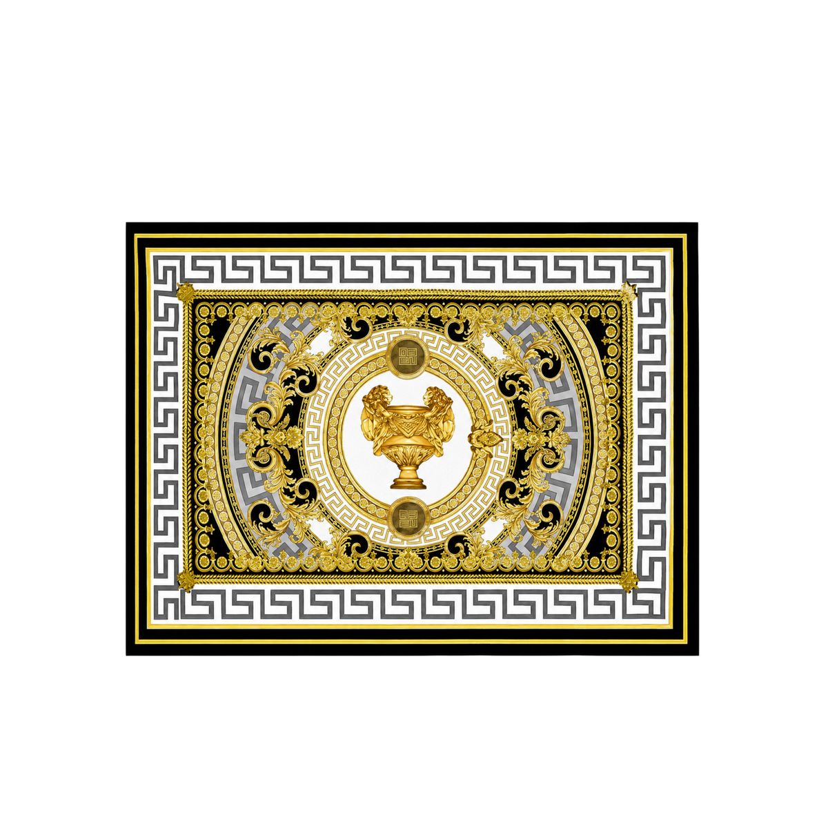 Thảm Da PU Baroque Medallion D'Or 100x120