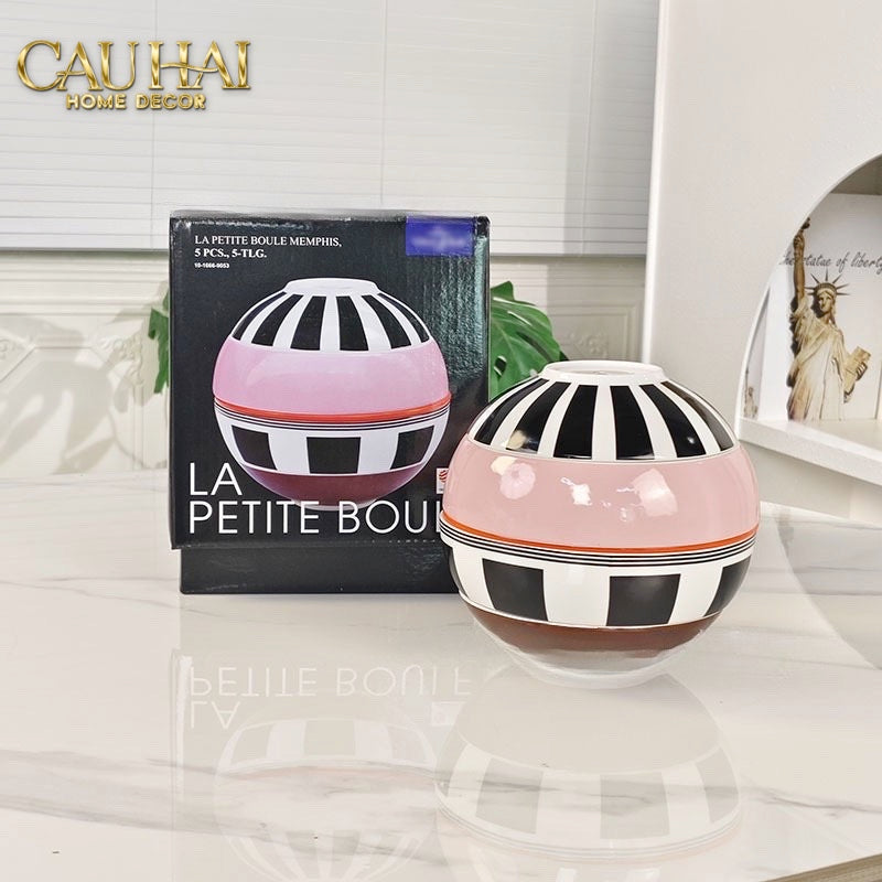 SET ĐĨA GỐM SỨ PREMIÈRE  LA PETITE BOULE MEMPHIS        COMPLÈTE ÉDITION - FULL BOX