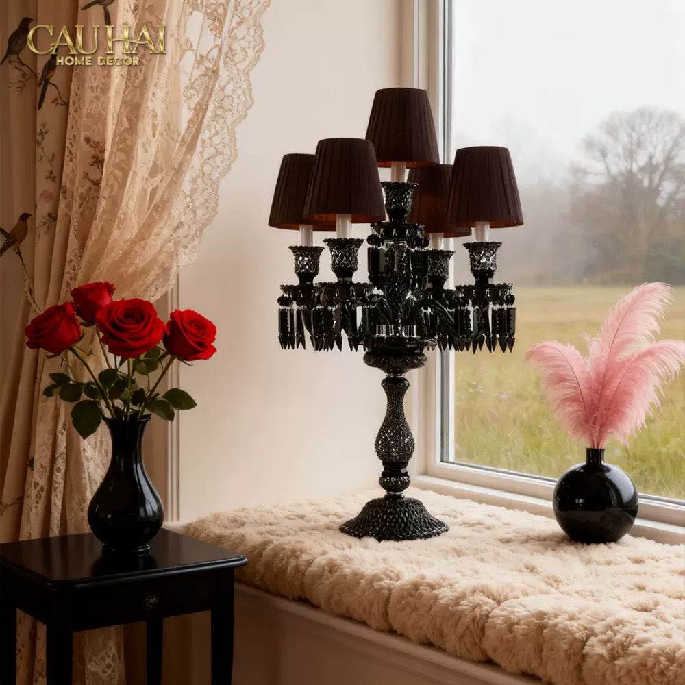 Maison Cristalleries Couture -  Đèn Pha Lê 5 Đỉnh Candelabre Couronne Zénith En  Classique Lamp H72