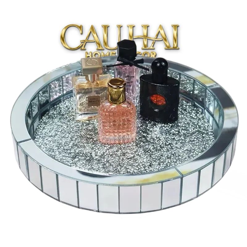 Haute Folie - Khay Gương Tròn Đế Xoay Mirror Argenté D30