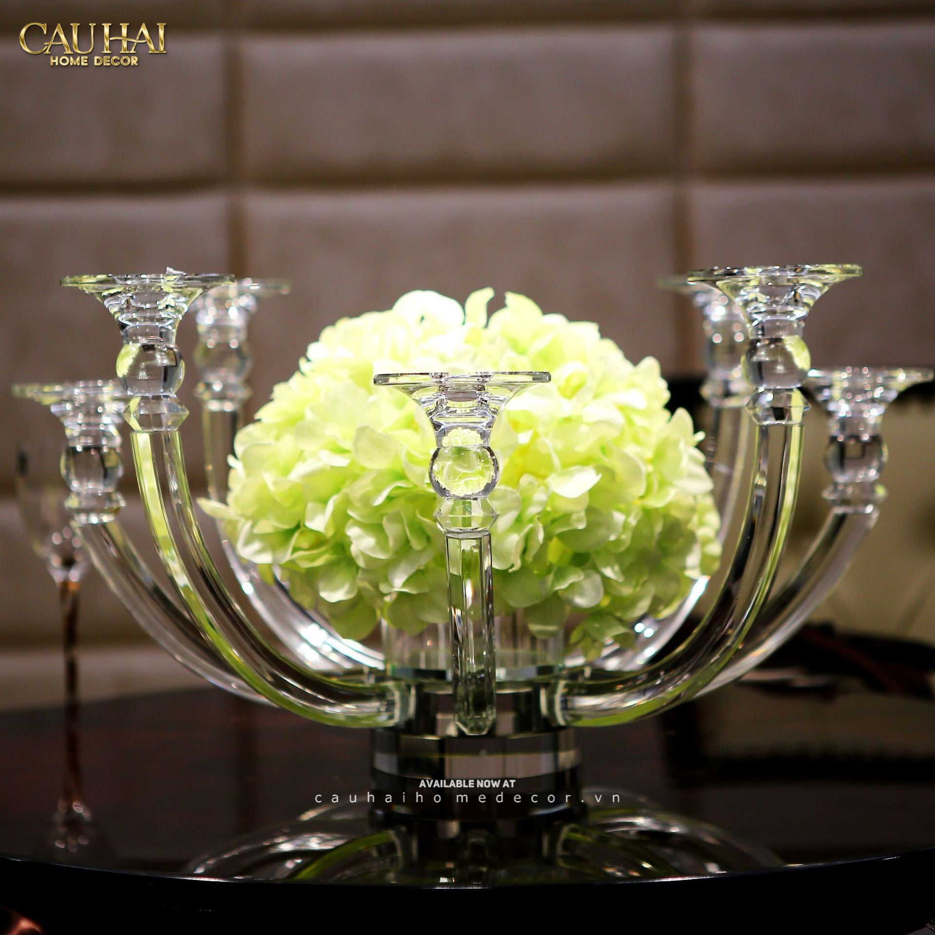Đế Nến Bình Hoa Pha Lê Candélabre En Cristalleries H30