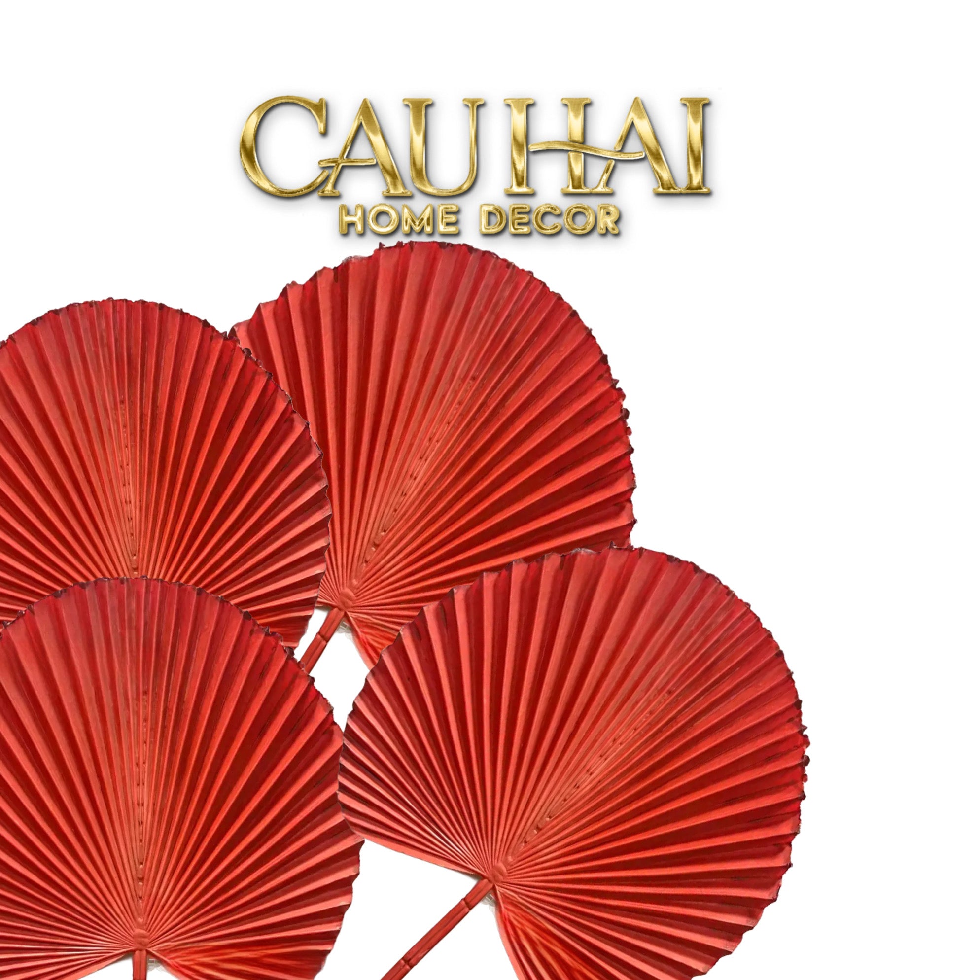 Tết Couture - Set 2 Cành Lá Cọ Đỏ – Dried Palm Leaves