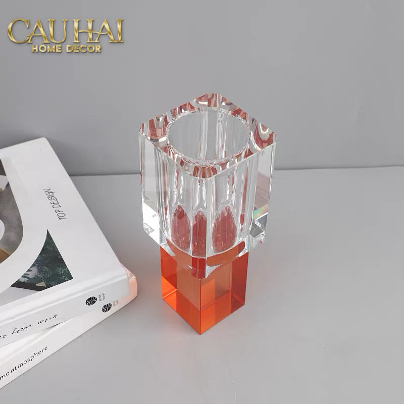 Maison Couture - Atelier Émeraude Crystal Geometric Vessel 10x19