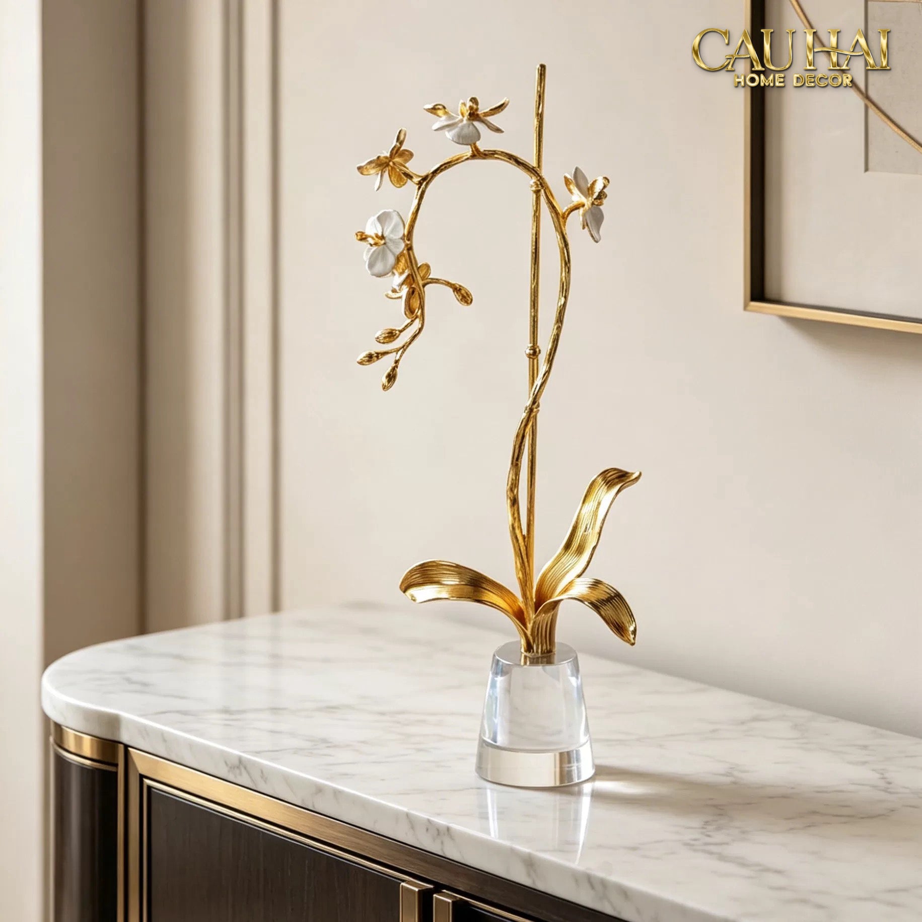 Maison Couture –  Lọ Đựng Cọ Haute Orchid Golden Branches Brush Holder