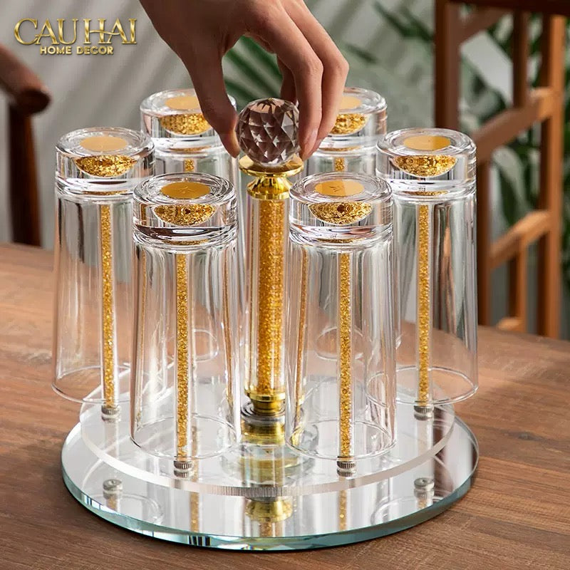 Maison Couture – Giá Úp Ly Cristalleries Orbital 6 Slot – Aurum