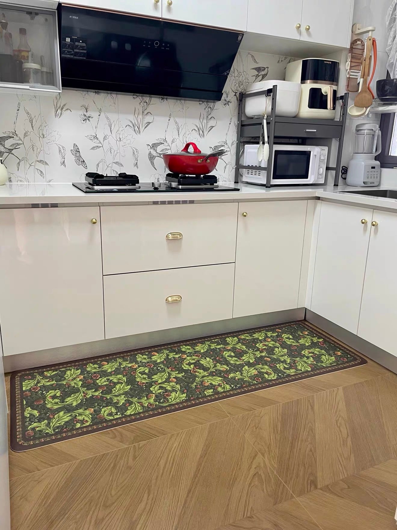 Set Thảm Bếp Microfiber Nappa Gen8 Botanical Heritage Forest 50x180 50x80/50x180