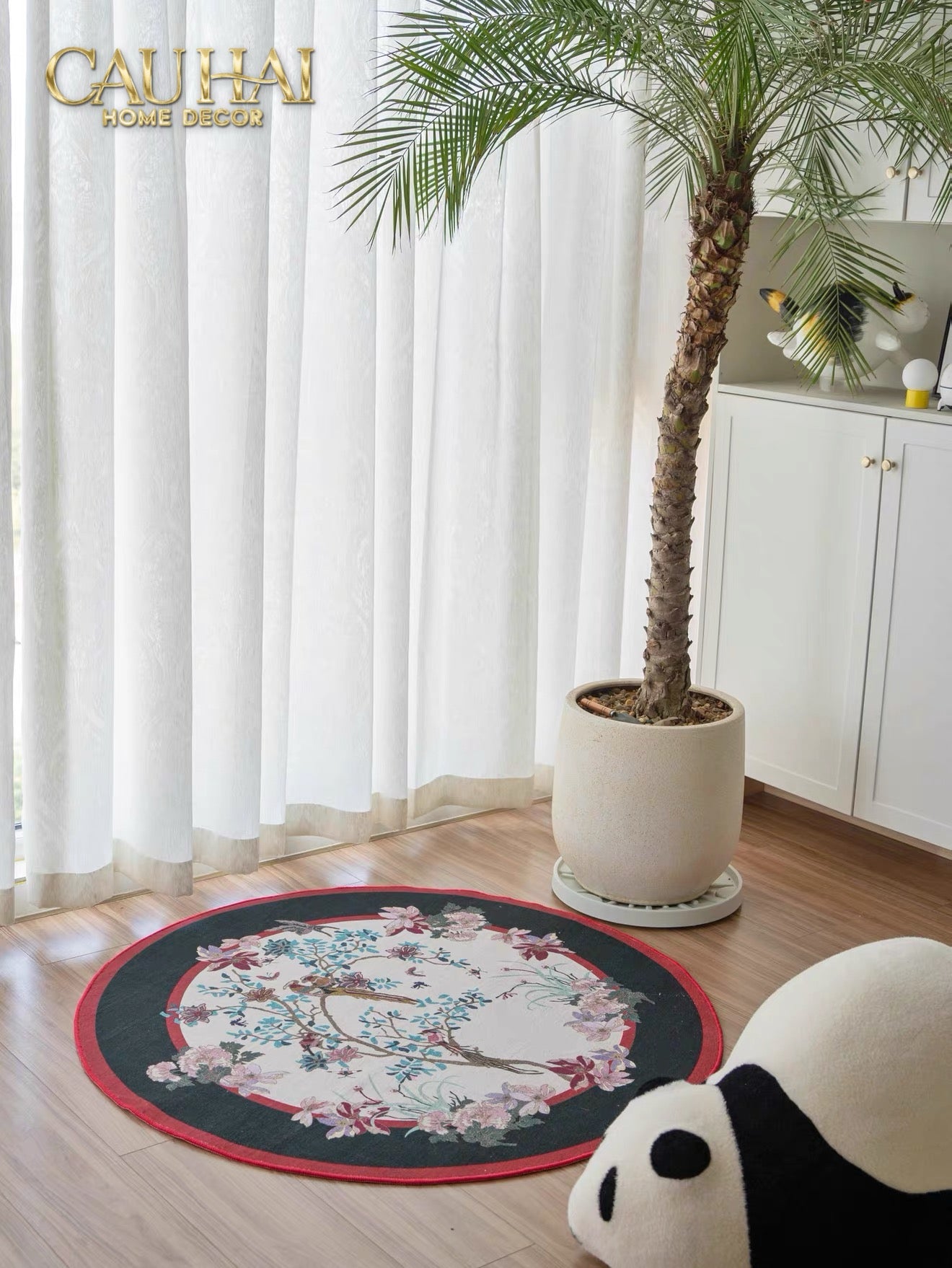 Thảm Tròn Nhung Bỉ D160 - Nocturne Avian Impériale Rectangular-CẬU HAI HOME DECOR