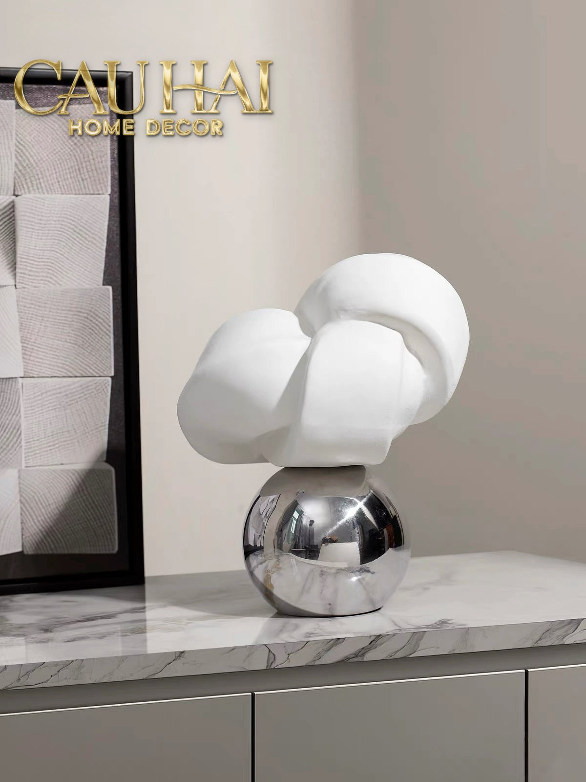 Tượng Trừu Tượng Nghệ Thuật — Ivory Reverie Objet d'Art