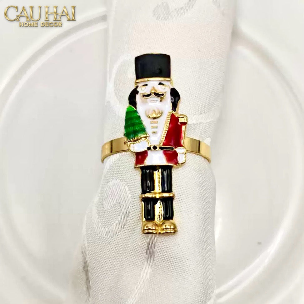 Fêtes Couture - Vòng Khăn Ăn - Napkin Ring Nutcracker Mistletoe-CẬU HAI HOME DECOR