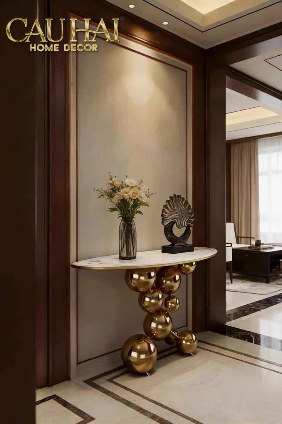 Maison Couture - Bàn Console Trang Trí Cao Cấp Sphère Royale Table-BÀN SOFA-CẬU HAI HOME DECOR
