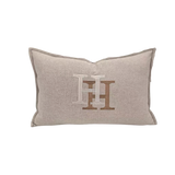 Vỏ Gối Linen Thêu Cheval Équestre Ivory 30x50