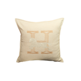 Vỏ Gối Linen Thêu Cheval Équestre Ivory 45x45