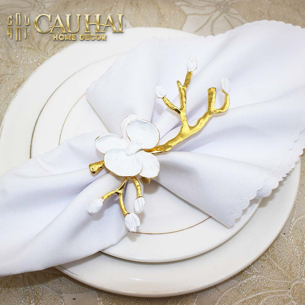 Nhẫn Khăn Ăn Haute Orchid Golden Branches Napkin Ring