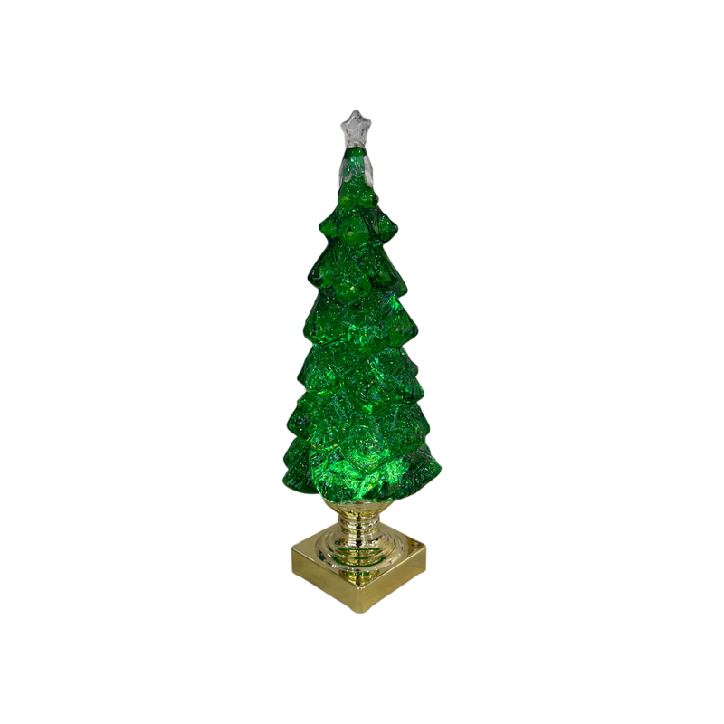 Fêtes Couture - Tượng Cây Thông Noel Acrylic Sapin Givré Emerald D'Or H35