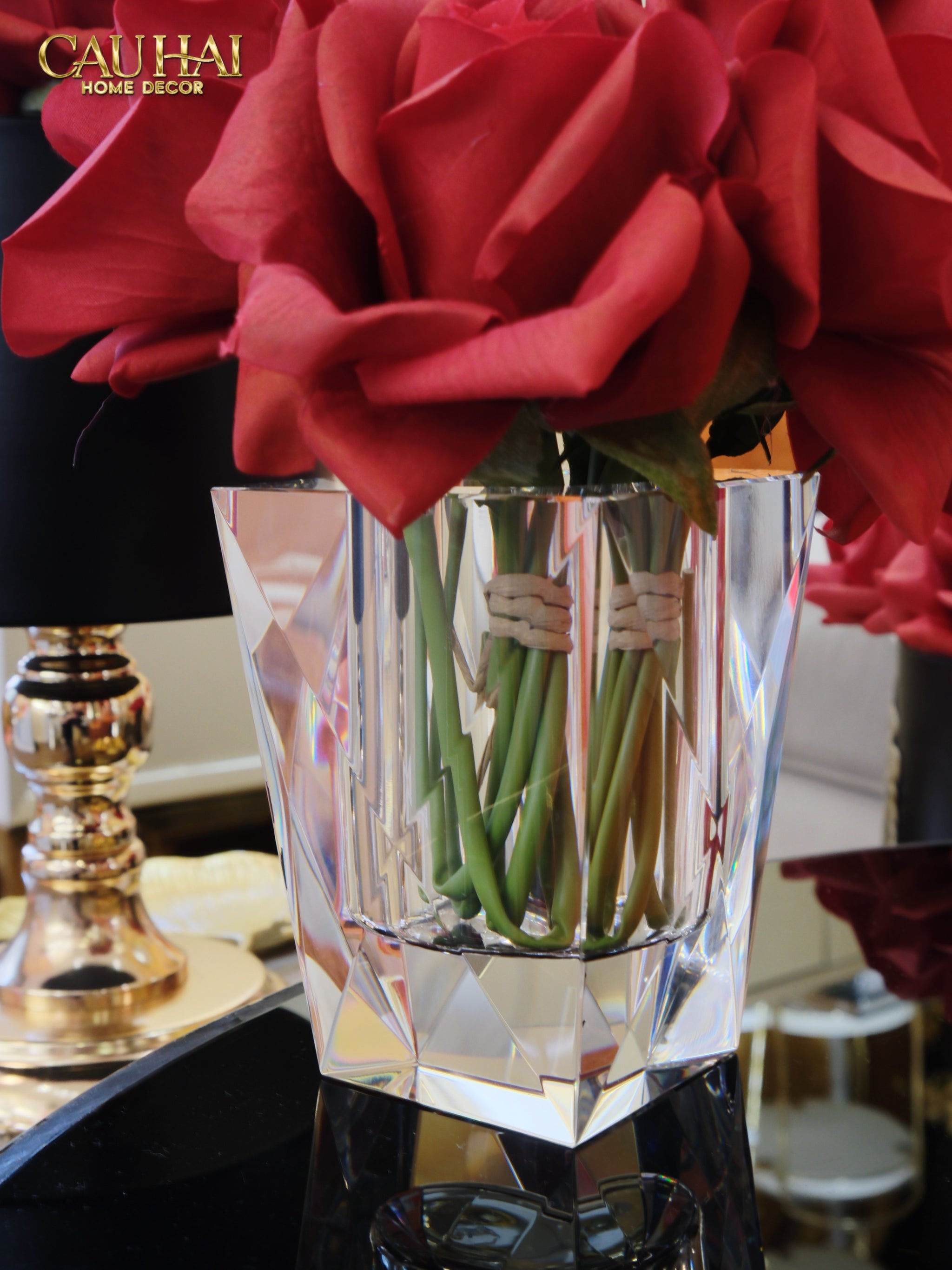 Maison Couture - Lọ Hoa Pha Lê Cristal Facetté