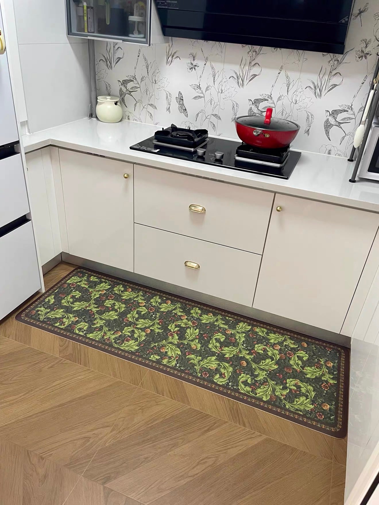 Set Thảm Bếp Microfiber Nappa Gen8 Botanical Heritage Forest 50x180 50x80/50x180