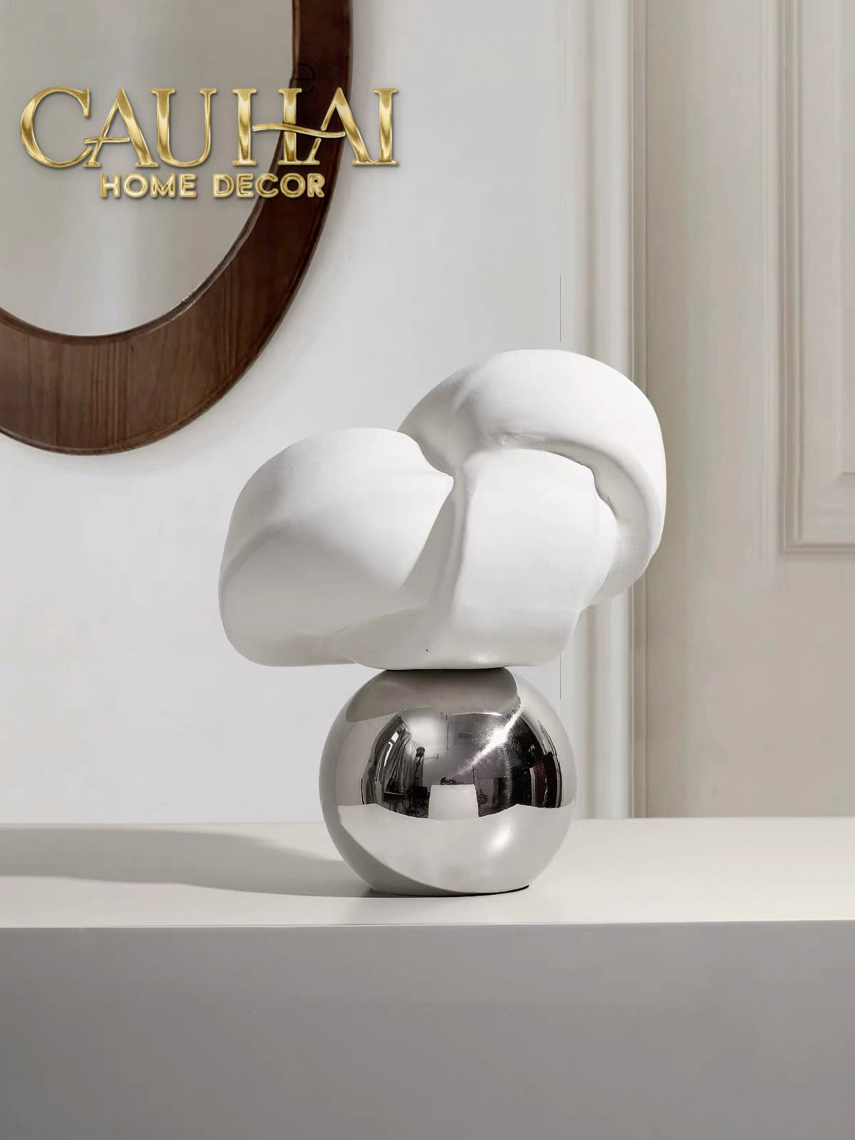 Abstract Art Sculpture — Ivory Reverie Objet d'Art