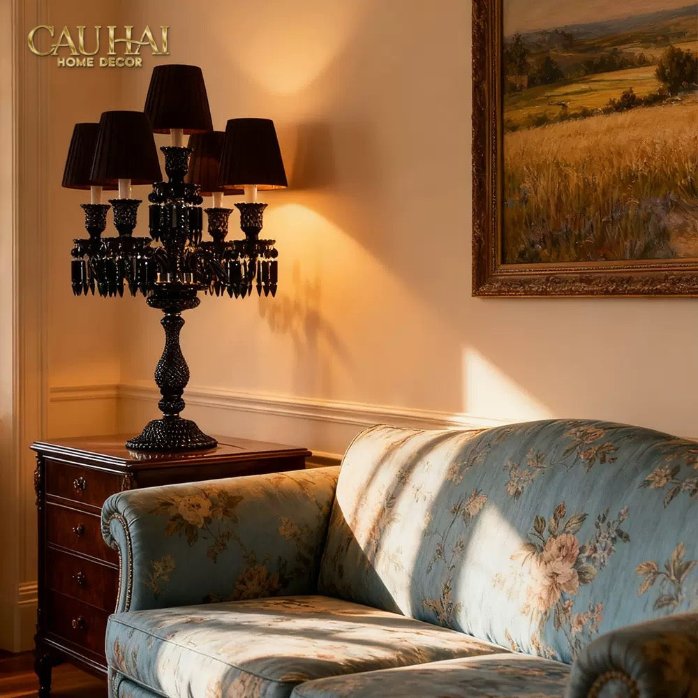 Maison Cristalleries Couture -  Đèn Pha Lê 5 Đỉnh Candelabre Couronne Zénith En  Classique Lamp H72