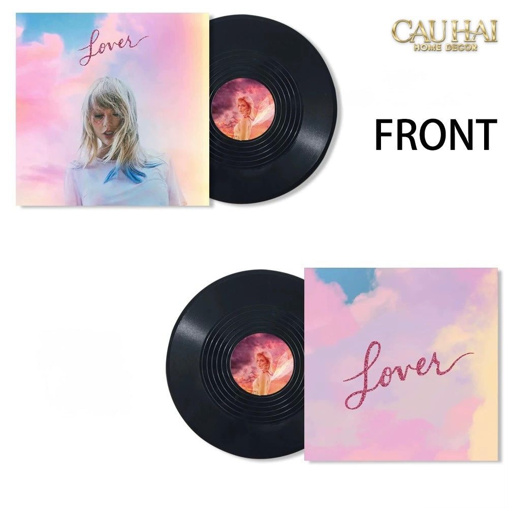 Mô Hình Bìa Đĩa Than Trang Trí -Vintage Vinyl Record  Wall Art 30x30cm