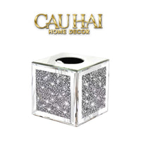 Haute Folie - Starlight Mirrored Square Tissue Box 14x14