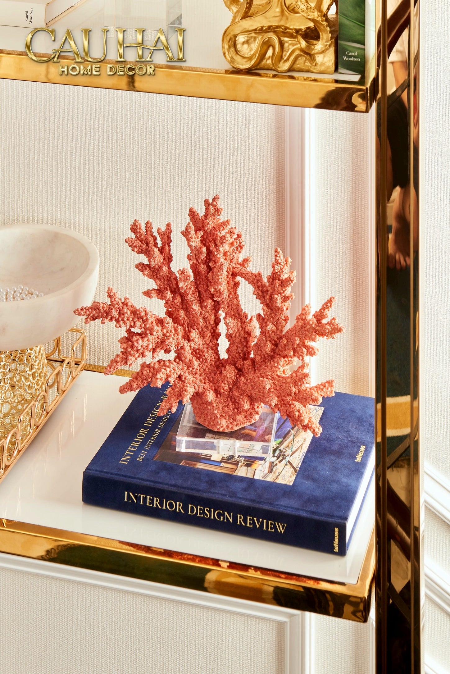 Maison Couture - Couronne Crown Coral Sculpture Ashen Terra Cristalleries Coral Sculptures 34x12x30