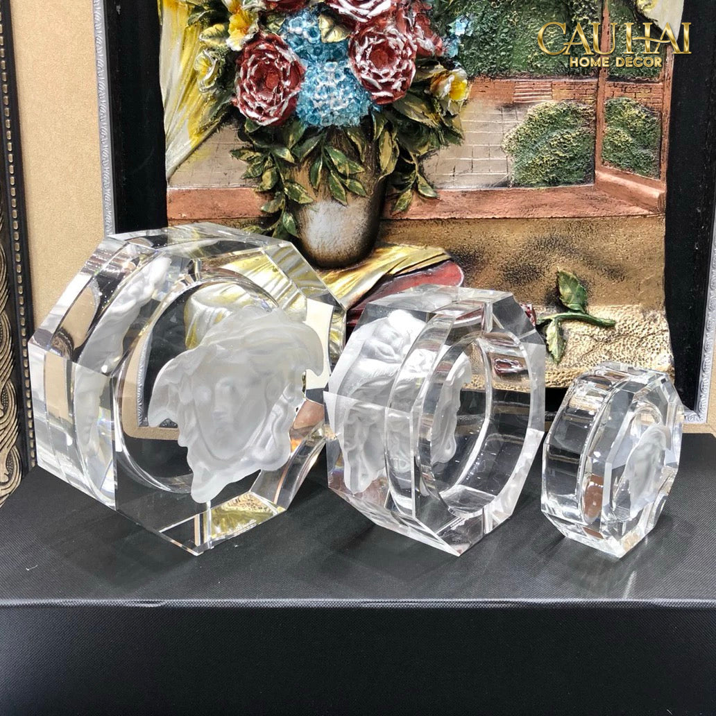 Maison Couture - Gạt Tàn Pha Lê Medusa Extravagant Cristalleries Ashtray