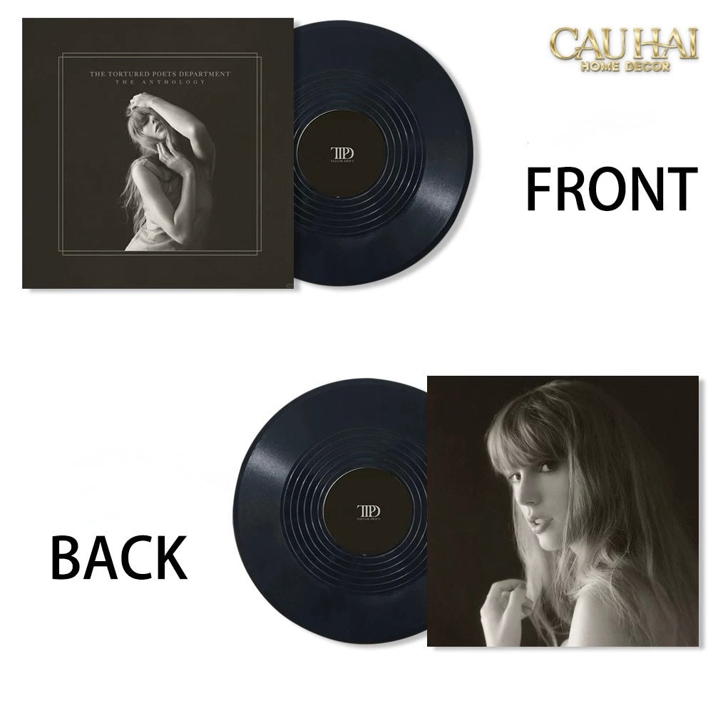 Mô Hình Bìa Đĩa Than Trang Trí -Vintage Vinyl Record  Wall Art 30x30cm