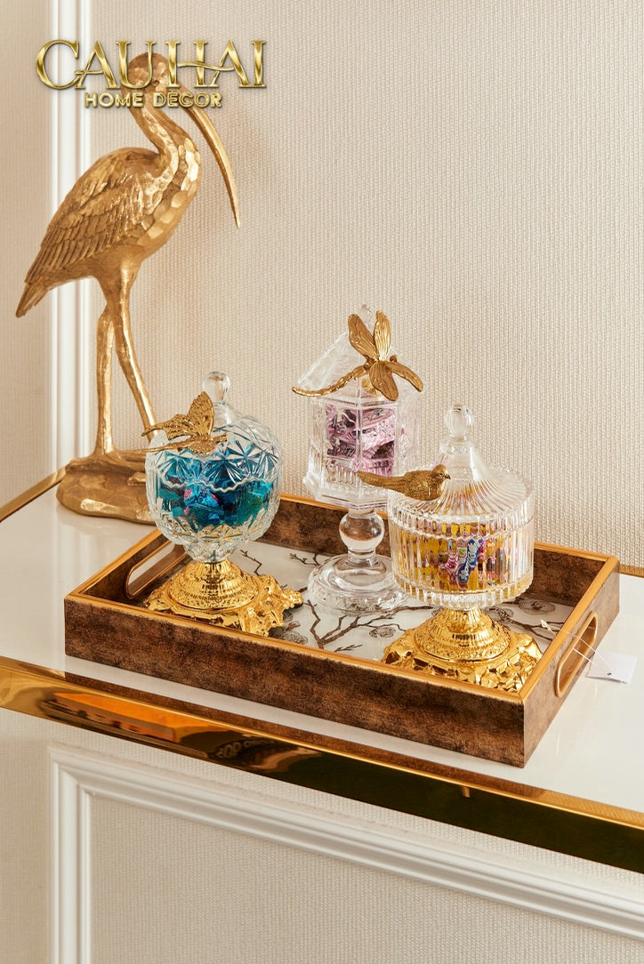Lọ Keọ Thuỷ Tinh Jardin de Cristal Candy Jar H23