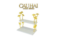 Kệ Đá Marble 2 Tầng Ginkgo Atelier D’Or