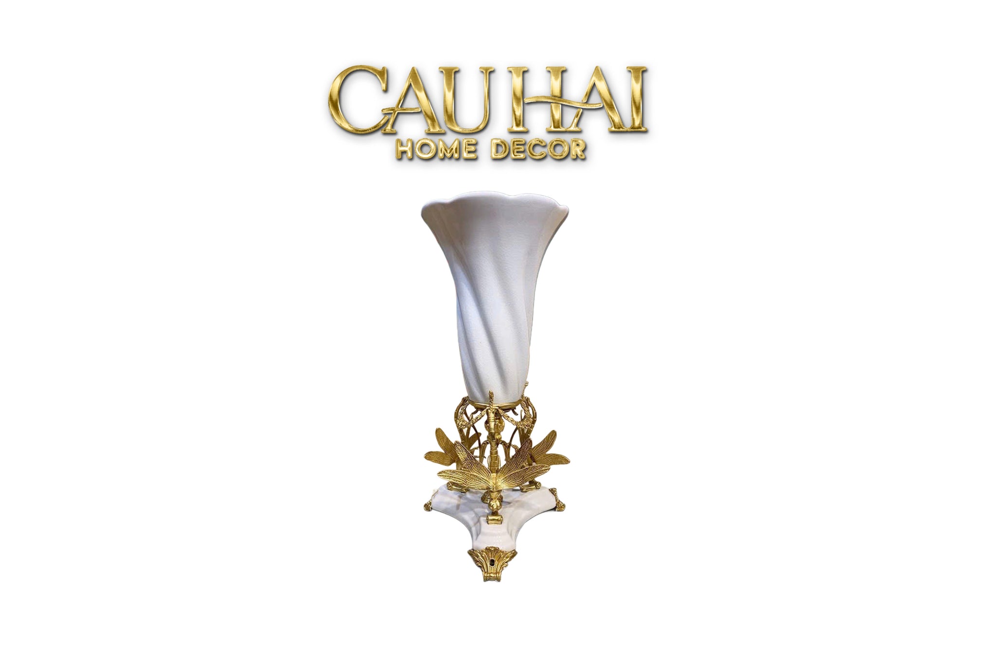 Maison Couture - Bình Hoa Imperium Empire Divine Vase -  Papillon  Pedestal – D’Ivoire H60x26x26