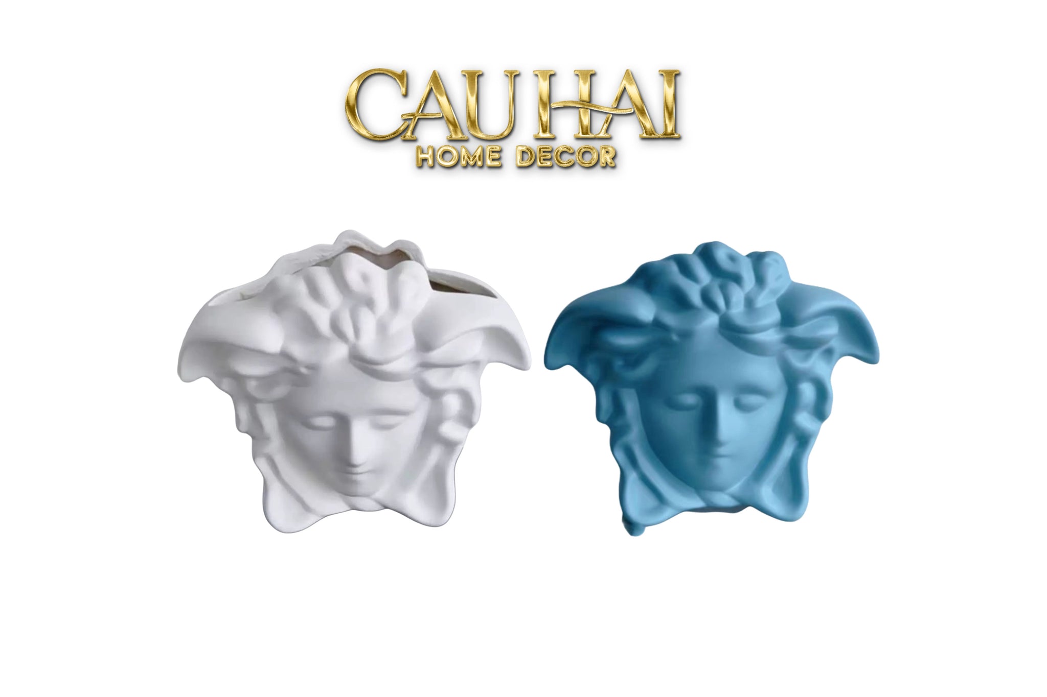 TƯỢNG BÌNH HOA MEDUSA VS SIGNATURE VASE  - BLUE / BLANC