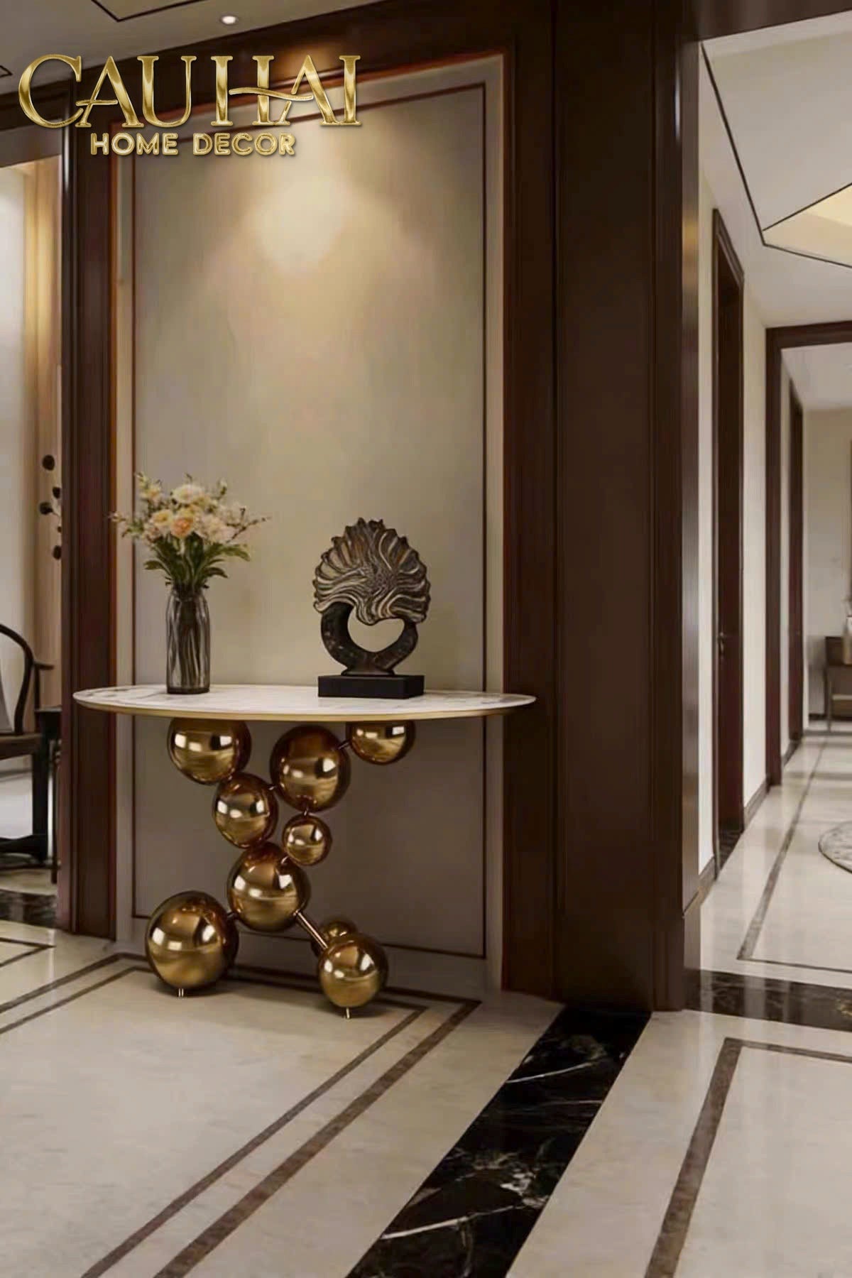 Maison Couture - Bàn Console Trang Trí Cao Cấp Sphère Royale Table-BÀN SOFA-CẬU HAI HOME DECOR