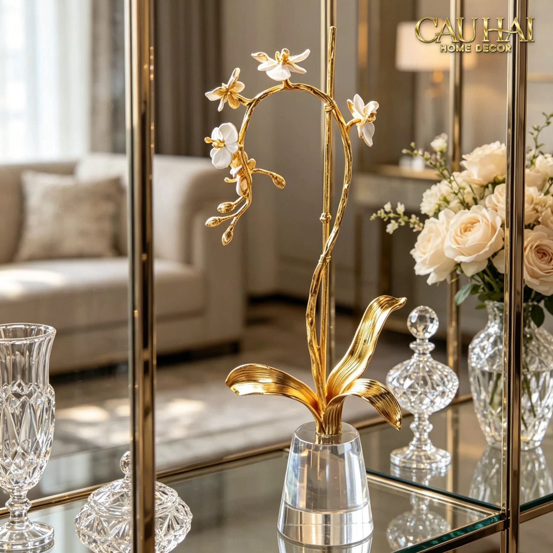 Maison Couture - Tượng Kim Điệp Phúc Lâm Haute Orchid Golden Branches H41 / H31