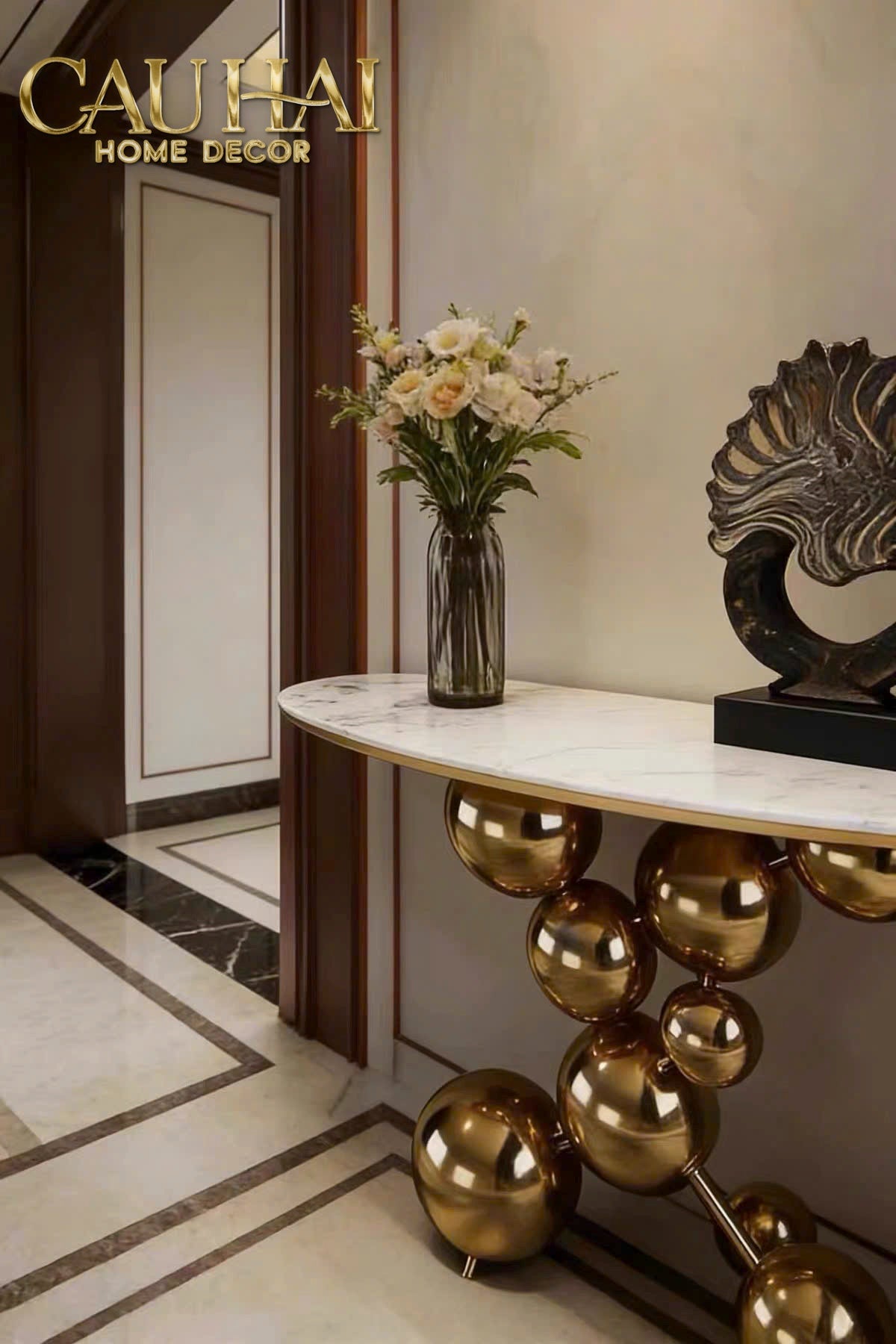 Maison Couture - Bàn Console Trang Trí Cao Cấp Sphère Royale Table-BÀN SOFA-CẬU HAI HOME DECOR
