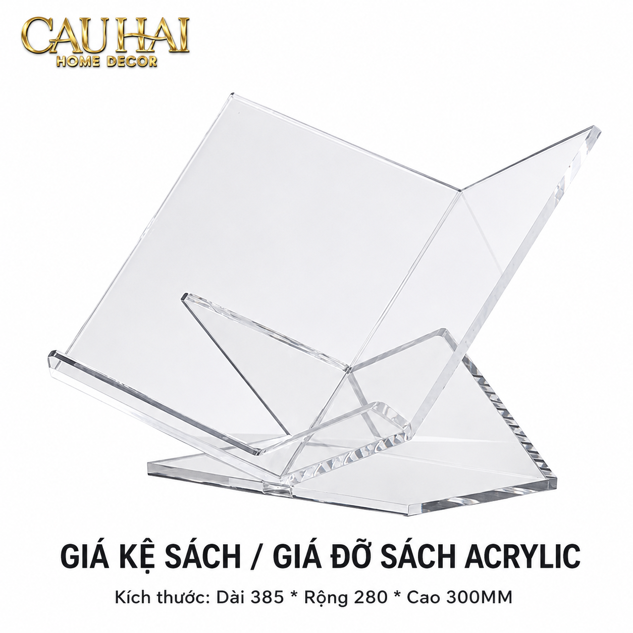 Acrylic Wisdom Minimalism Decorative Book Stand 39x31x19