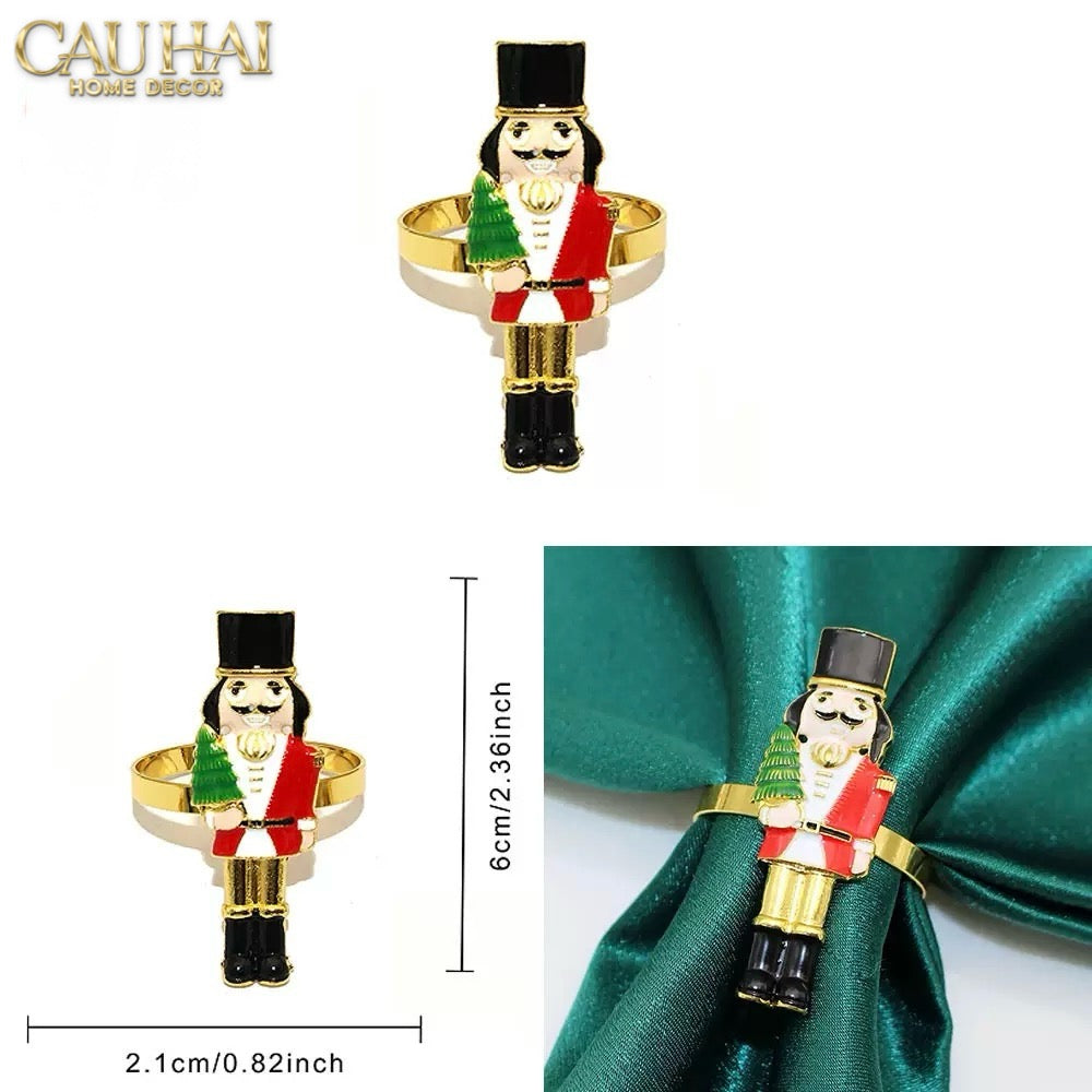 Fêtes Couture - Vòng Khăn Ăn - Napkin Ring Nutcracker Mistletoe-CẬU HAI HOME DECOR