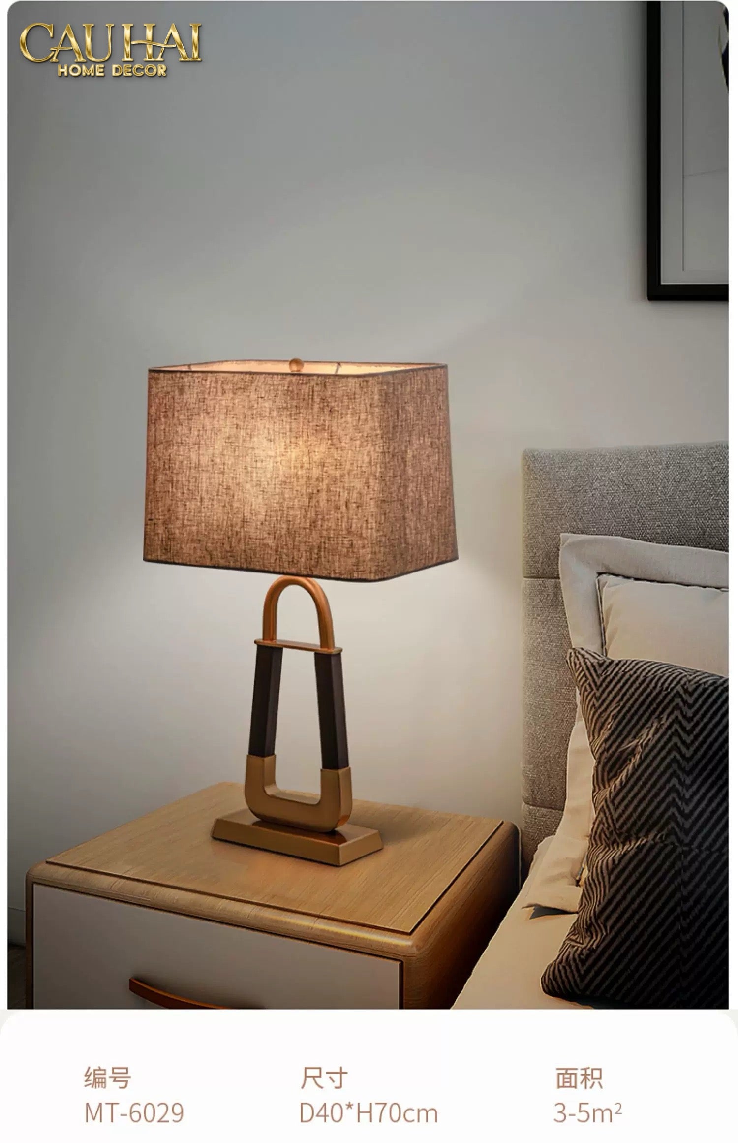 ĐÈN NGỦ TRIOMPHE - TRIOMPHE TABLE LAMP-CẬU HAI HOME DECOR